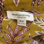 Beach Lunch Lounge Size Medium Multicolor Safari Whimsical Print Button Blouse Photo 3