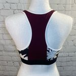 PINK - Victoria's Secret PINK/VICTORIA'S SECRET Sports Bra Palm Tree Print BurgundyWhite-Medium Photo 2