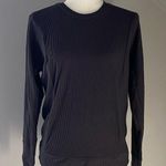 Tommy John Zen Ribbed long sleeve crew w/ pockets in phantom/faded black small Photo 0