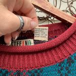 Stefano Vintage 90s green and red plaid oversize sweater LG Photo 4