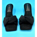 Good American Women's Terry Kickstand Low Heel Slide Sandals - Black - size 7 Photo 2