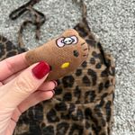 Hello Kitty NTW Detachable  Brooch Leopard Print Halter Neck Strapless Top Photo 5