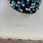 Dillard’s Cocktail Ring Teal Multi Crystals Statement Fashion Size 7 Silver NIB Silver Photo 6