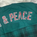 Victoria's Secret Pink Victoria’s Secret Festive Green Plaid Sweatshirt Photo 2