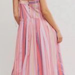Free People Primavera Reversible Striped Strawberry Combo Drop Waist Dress New! Photo 1