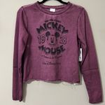 Disney  size large pullover The One and Only Mickey Mouse crop top sweatshirt NWT Photo 1