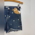 Kensie  Women's Dark Blue Jean Shorts with Daisy Embroidery Photo 1