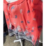 Lane Bryant NWT 18/20 Red Blouse Sheer Kimono Paisley Tie Neck Boho Chiffon Top Photo 1