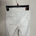 American Eagle Super Hi-rise Stretch White Distressed Jegging jeans Crop Size 4 Photo 3
