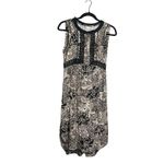Holding Horses  Floral Print Midi Dress Size‎ 2 Black Cream Sleeveless High Low Photo 1