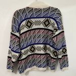 Vintage 80s Croquet Club Knit Grandpa Oversized Sweater Coogie Style 3D Burgundy White Size M Photo 1