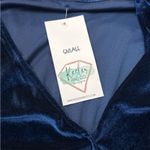 NWT Boutique Elegant Navy Blue Velvet Dress Photo 7