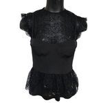 ZARA NEW  Lace Peplum Twofer Bustier in Black Size Small Photo 1