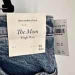 Abercrombie & Fitch Women's Distressed High Rise Mom Jeans Blue Size 36/22 NWT Photo 3