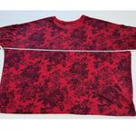 Torrid Red Black Floral Relaxed Feather Soft Slub Crew Neck Drop Shoulder Tee 5X Photo 8