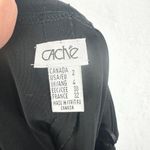 Cache  Vintage Y2k Fringe Skirt Size 2 Knee Length Black Stretch Western Flapper Photo 2