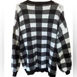Main Strip  Black and White Checkered Sweater Unisex size Medium Photo 1