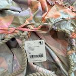 Free People  Sz medium Deserted Island Mini Dress Rainforest Floral Tie Rope Photo 3