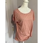 Sanctuary  Womens Pink Heather Cap Sleeve Crew Neck T-Shirt Size: S Photo 2