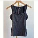 SKIMS Fits Everybody Picot Scoop Neck Tank in Ash Contrast, Size XXS Photo 4