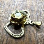 Womens Pearl Embellished Entwined Hearts Floral Necklace Pendant Gold Tone Photo 4