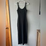 Aerie  Black Ribbed Bodycon Maxi Dress Size Small Photo 3