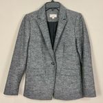 Loft Gray Tweed Blazer Wool Blend Lined Petites Sz 2P corpcore classiccore Photo 0