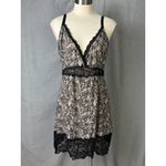Vintage Delta Burke 2X Lace Trim Slip Dress Chemise Zebra Print Lingerie Plus Black Size XXL Photo 2