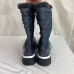Jbu women's navy blue lace up faux fur lined Lorina waterproof winter boots 9.5 Photo 2