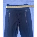 Athleta Leggings Women XS Black Ponte Luxe Zipper/Pockets Faux Leather Workout Photo 2