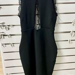 Nookie Sweet Life Lace Trim High Neck Cutout Sheath Midi Dress Black AUS 8 /US 2 Photo 1