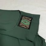 Women's Crewneck Cap Sleeve Beaded Shoulder Blouse Size Medium Festival Party Green Photo 3