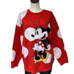 Disney NWT Minnie Mouse Sweater Red White Polka Dots Adults Photo 4