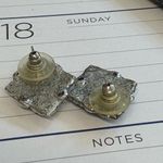 Vintage Elegant Black and Silver Earrings for Pierced Ears. Photo 2