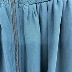 Francesca's size medium blue sleeveless dress rear zip crochet‎ lace bodice Photo 4