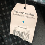 Time and Tru nwt size 8 stretch ponte pant Black plaid kick flare pant Photo 6