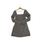 Mi Ami Houndstooth Long Sleeve Mini Dress Women’s Medium Girlhood Academia Photo 6