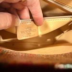 Etro Burgundy Paisley Zip Top Tote Handle Bag
Neon Trim Accents Brown Photo 5