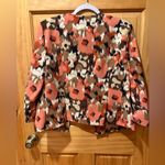 Dress Barn Open front Women's Abstract print Jacket 3/4 cuffed sleeves size L Photo 1