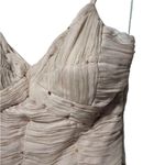 Sue Wong Nocturne Silk Beaded Sequins Ruched Mini Dress in Champagne Photo 3