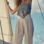 New Doen Louvre linen blend high waisted pants in white salt sz 6 Photo 0