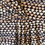 ModCloth Gilli Short Sleeve Pintucked Pleated Dress Blue Peach White Gray Print Photo 3