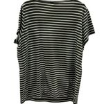 Dress Barn Tiered Short Sleeve Boat Neck Striped Green and White Top Womens 2X Photo 8