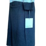 Calvin Klein  Sweater Dress Mock Neck Black White Stripes Womens Medium New Photo 6