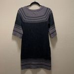 Design History  A-Line Dress Black Gray 3/4 Sleeves Knit Sweater Dress Size Small Photo 2