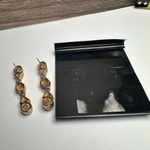 Swavorski Swarovski Crystal Signature Clear & Gold Tone Pierced Dangle Drop Earrings NWT Photo 6