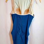 Vintage 90's Maillot Baltex Body ID Tall Colorblock Blue One Piece Swimsuit Size 10 Photo 1