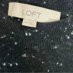 Loft Ann Taylor  Sweater Dress Black Speckled Long Sleeve cold Shoulder petite XS Photo 7