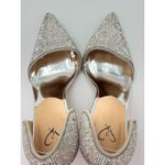 Windsor Silver Rhinestone Pointed Toe Clear Stiletto Heels Womens Shoes Size 8 Photo 4