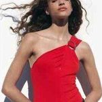 ZARA  red crossover bodysuit with ring Photo 0